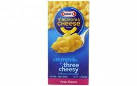 Kraft Macaroni & Cheese Dinner With Mini-Shell Pasta, Three Cheesy  Box  206 grams